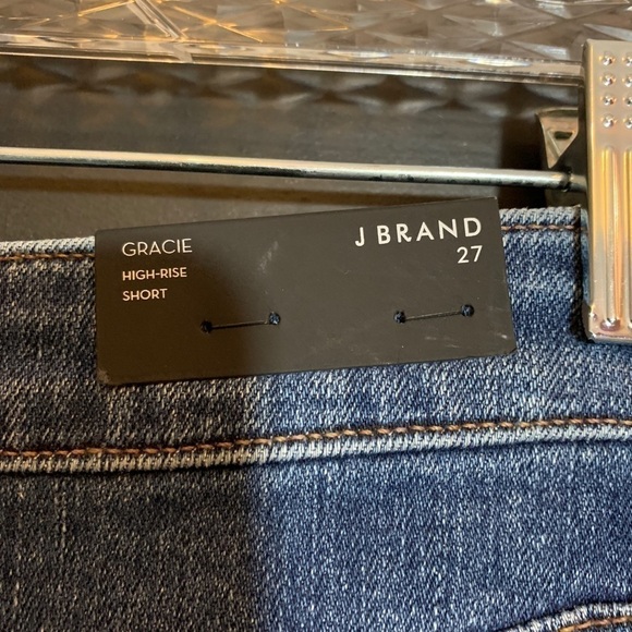J Brand Gracie High Rise Raw Hem Denim Shorts Blue Size 27 - Picture 6 of 6